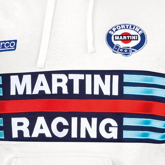 Bluza z kapturem Martini Racing Sparco biała