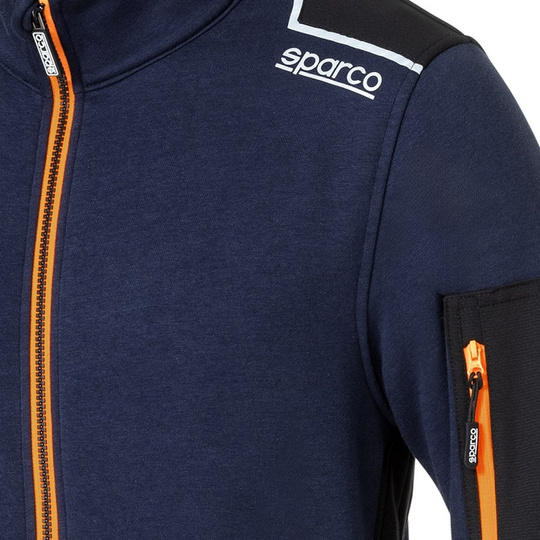Bluza rozpinana Tech Sparco niebieska/pomarańczowa