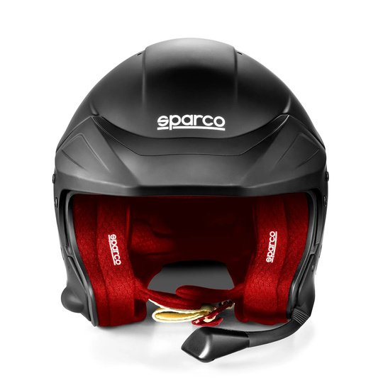 Kask otwarty Sparco Flux RJ-i czarny/czerwony (FIA)