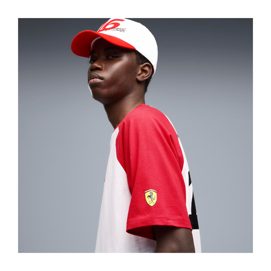 Koszulka T-shirt męska biała Leclerc Graphic Scuderia Ferrari F1 2026