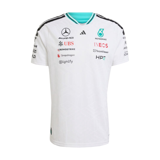 Koszulka t-shirt męska biała Authentic Team Mercedes AMG F1 2026