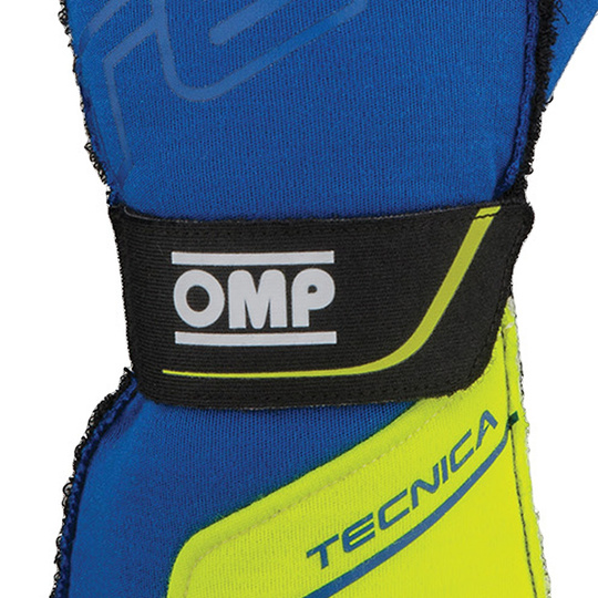 Rękawice OMP Tecnica granatowe/żółte (FIA)