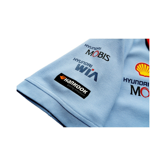 Koszulka polo męska Team niebieska Hyundai Motorsport 2025