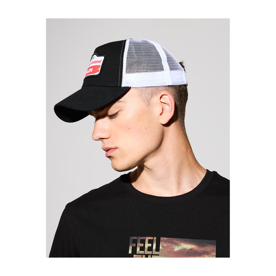 Czapka baseballowa męska Trucker czarna Rally Poland WRC 