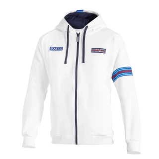 Bluza z kapturem rozpinana Martini Racing MY25 Sparco biała Bluza z kapturem rozpinana Martini Racing MY25 Sparco biała