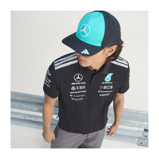 Koszulka polo Team Mercedes AMG F1 2026 czarna