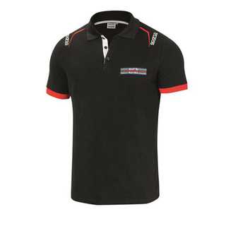 Koszulka polo męska Sparco Martini Logo black