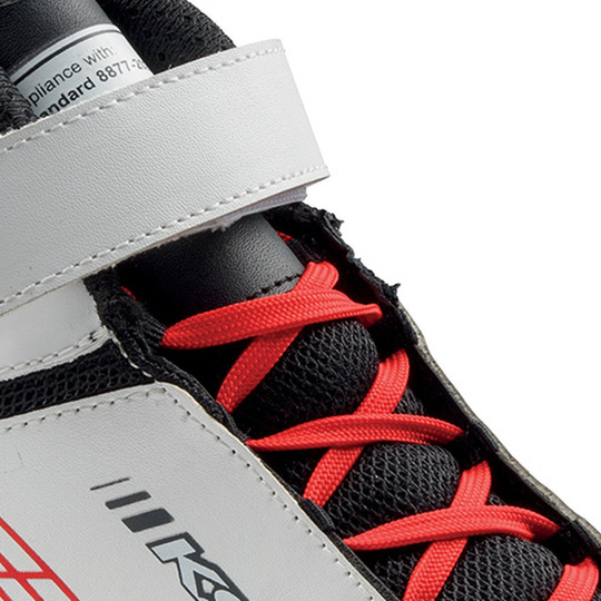 Buty dziecięce OMP KS-2X białe/czerwone (FIA)