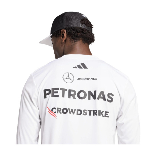 Koszulka z długim rękawem Team Mercedes AMG F1 biała