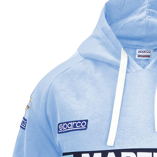 Bluza z kapturem Martini Racing Sparco błękitna