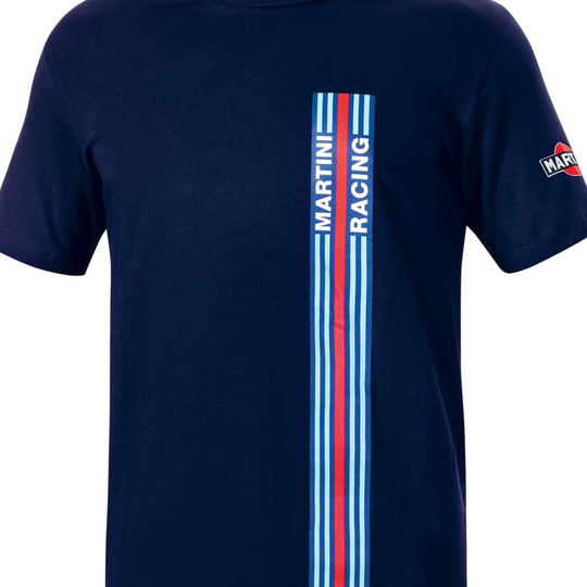 Koszulka t-shirt Stripes Martini Racing Sparco granatowa