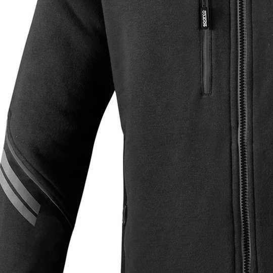 Bluza z kapturem rozpinana Tech Sparco czarna