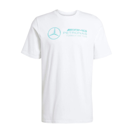 Koszulka męska t-shirt biała Logo Mercedes AMG F1 2025