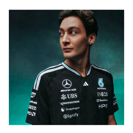 Koszulka t-shirt męska czarna Authentic Team Mercedes AMG F1 2026