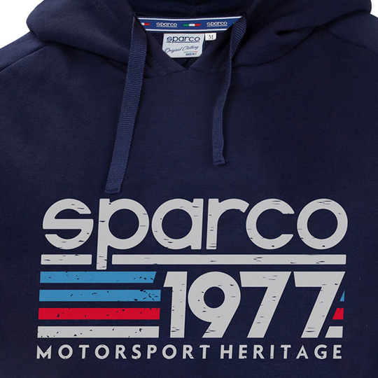 Bluza z kapturem 1977 Sparco granatowa