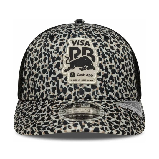Czapka męska baseballowa Leopard Trucker czarna Visa Cash App RB 2026