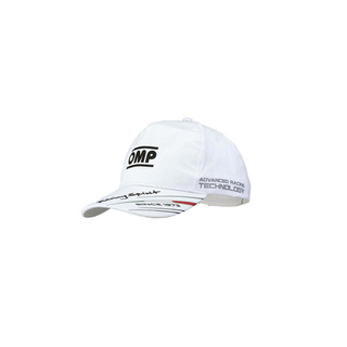 Czapka z daszkiem dziecięca Racing Spirit OMP biała Czapka z daszkiem dziecięca Racing Spirit OMP biała