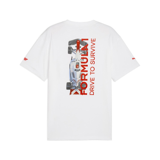 Koszulka T-shirt męska DTS Relaxed biała Formula 1 2025