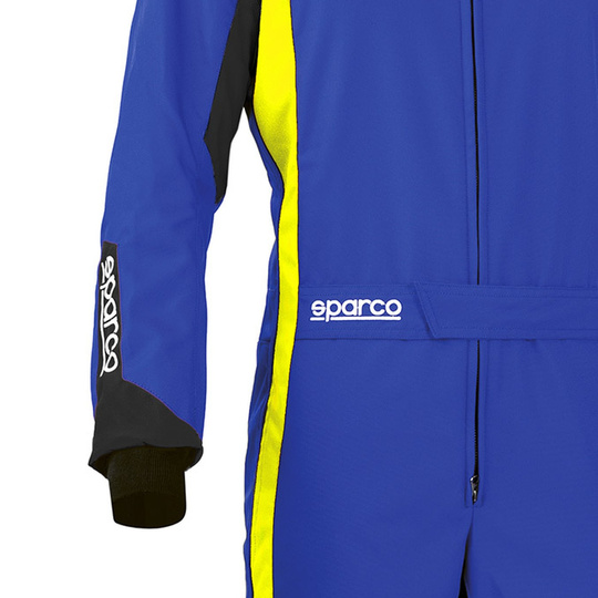 Kombinezon Sparco Thunder MY22 niebieski/żółty (CIK)