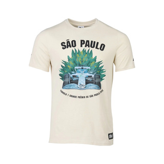 Koszulka t-shirt Brazil GP Formula 1 beżowa