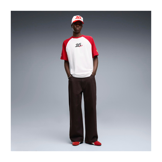 Koszulka T-shirt męska biała Leclerc Graphic Scuderia Ferrari F1 2026