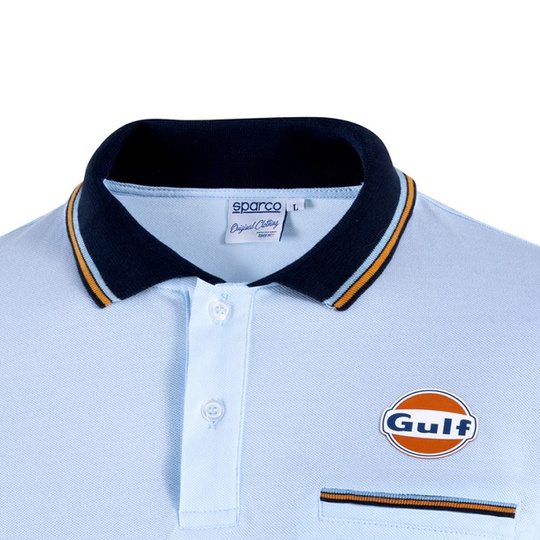 Koszulka polo Gulf Pocket Sparco błękitna