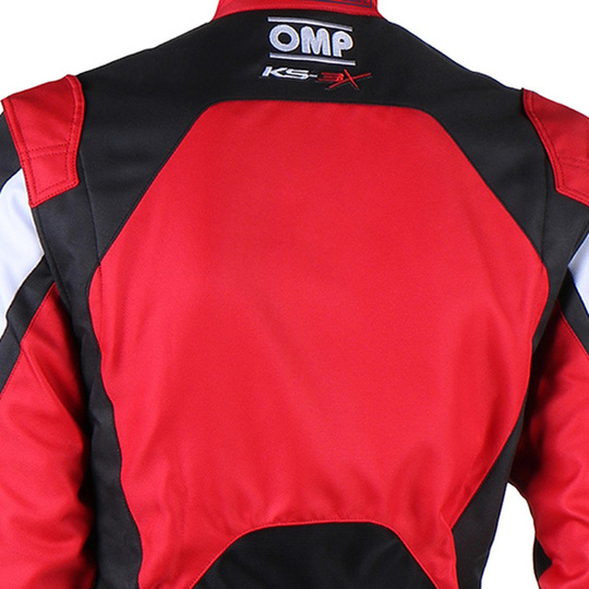 Kombinezon dziecięcy OMP KS-3X czarny/czerwony (FIA)