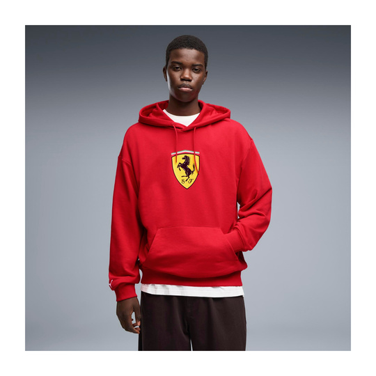 Bluza męska z kapturem czerwona Large Logo Scuderia Ferrari F1 2026