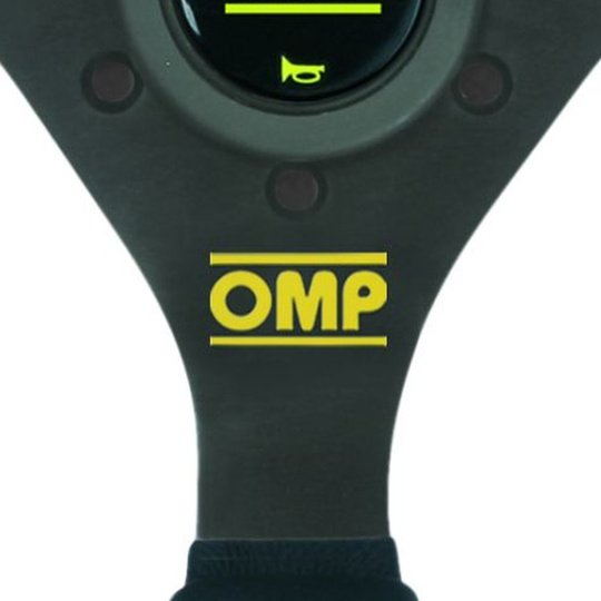Kierownica OMP WRC żółta skóra
