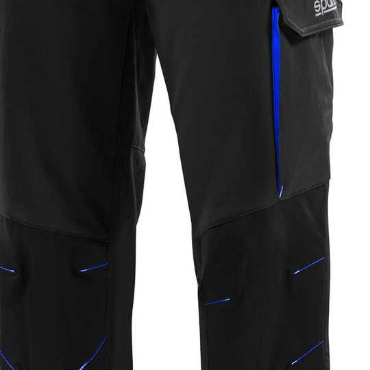Spodnie Tech Sparco czarne/niebieskie
