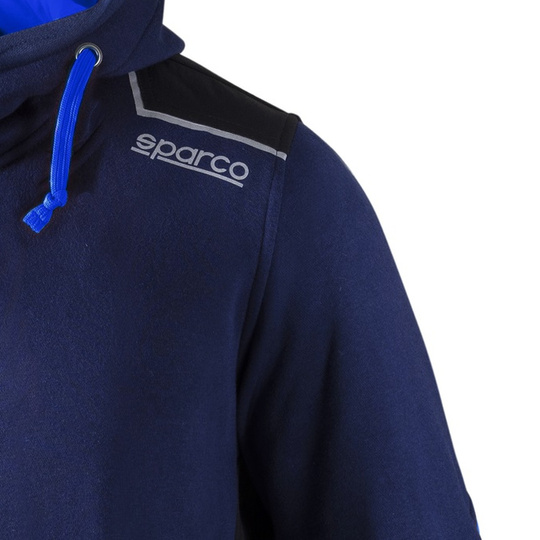 Bluza z kapturem rozpinana Tech Sparco granatowa