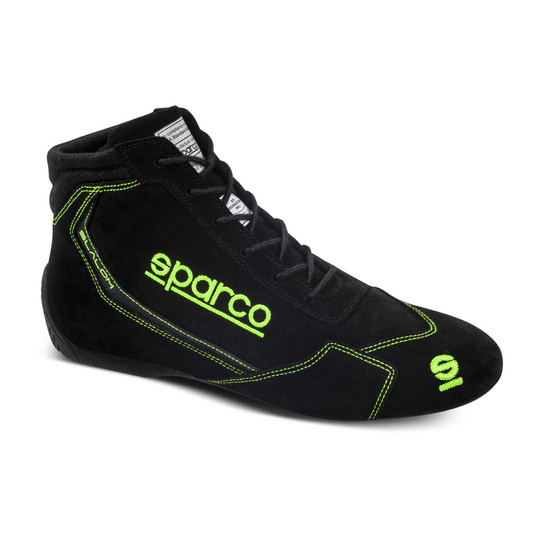 Buty wyścigowe Sparco SLALOM MY22 czarno-zielone (FIA)