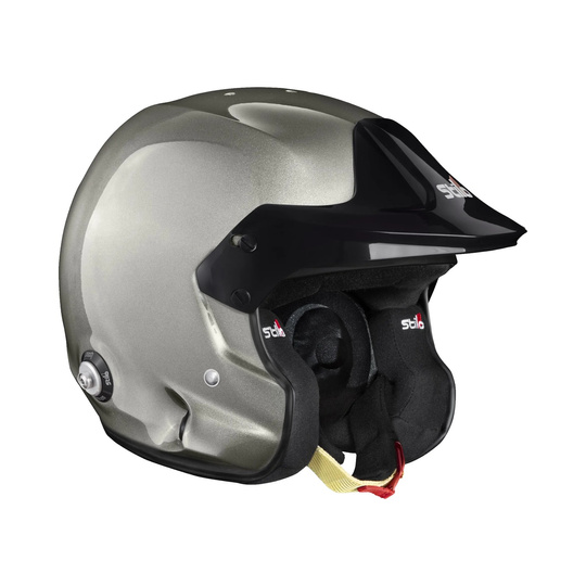 Kask Stilo Venti4 Trophy Jet Composite Hans srebrny (FIA)