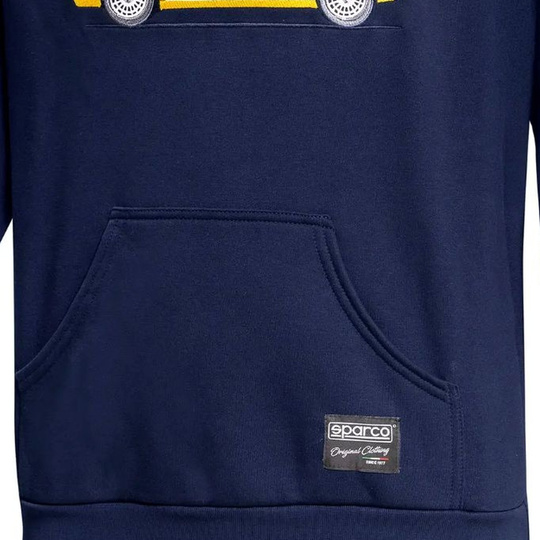 Bluza z kapturem Lancia HF Delta Integrale Sparco granatowa/żółta