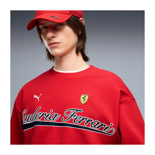 Bluza męska czerwona Crew Neck Scuderia Ferrari F1 2026