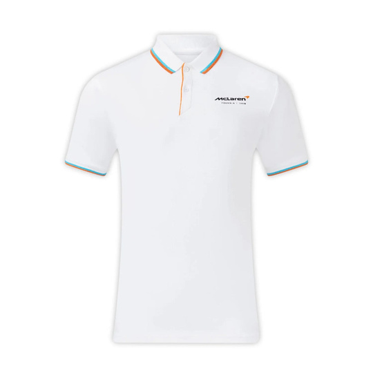 Koszulka polo męska Essentials biała McLaren F1 2025