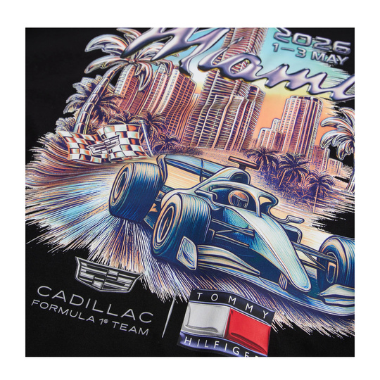 Koszulka męska t-shirt czarna Miami Graphic Cadillac F1 2026