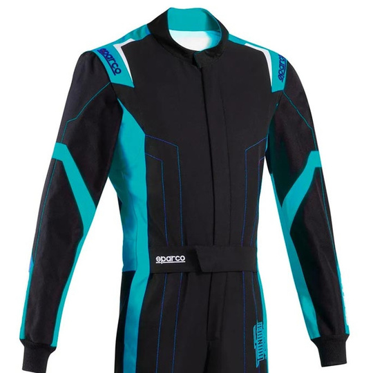 Kombinezon Sparco Thunder czarny/niebieski (FIA)