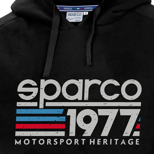 Bluza z kapturem 1977 Sparco czarna