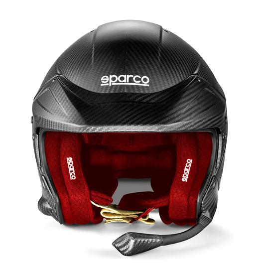 Kask otwarty Sparco Flux RJ-i CARBON czerwony (FIA)