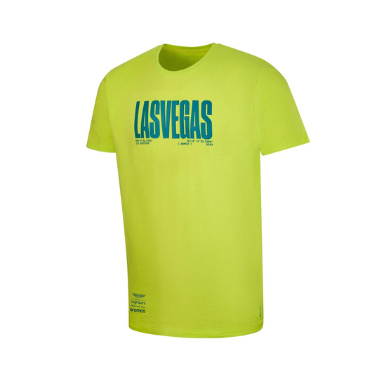 Koszulka t-shirt Las Vegas Aston Martin F1 limonkowa