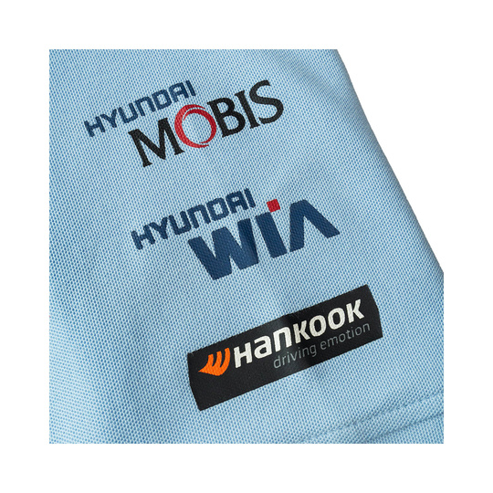 Koszulka polo męska Team niebieska Hyundai Motorsport 2025