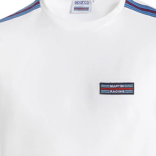Koszulka t-shirt Martini Racing Top Stripes Sparco biała