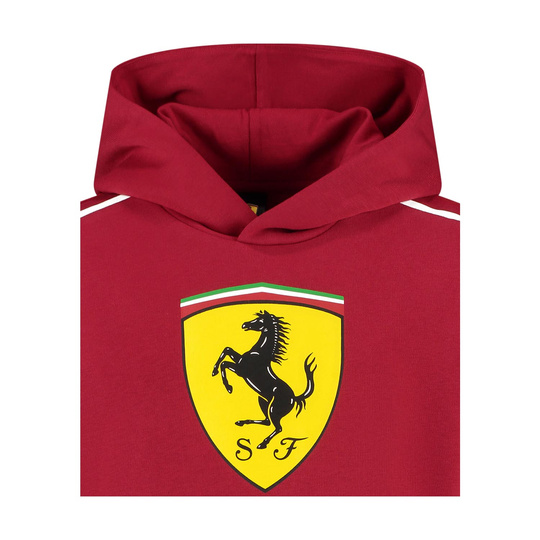 Bluza dziecięca Hoodie Shield czerwona Ferrari F1 2025