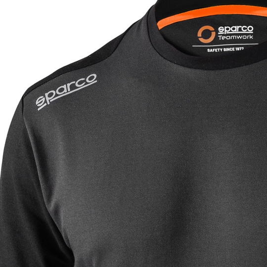 Koszulka t-shirt Tech Sparco czarna/pomarańczowa