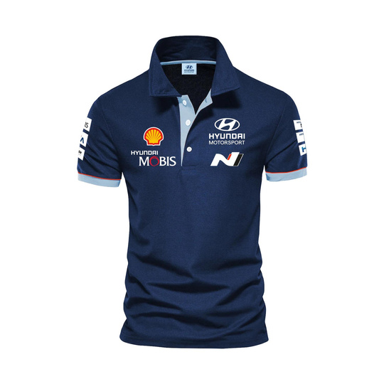 Koszulka polo męska Team granatowa Hyundai Motorsport 2025