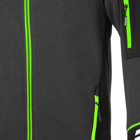 Bluza rozpinana Tech Sparco szara/zielona