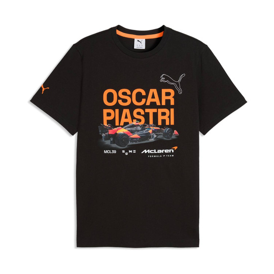 Koszulka t-shirt męska czarna Oscar Piastri McLaren F1 2026