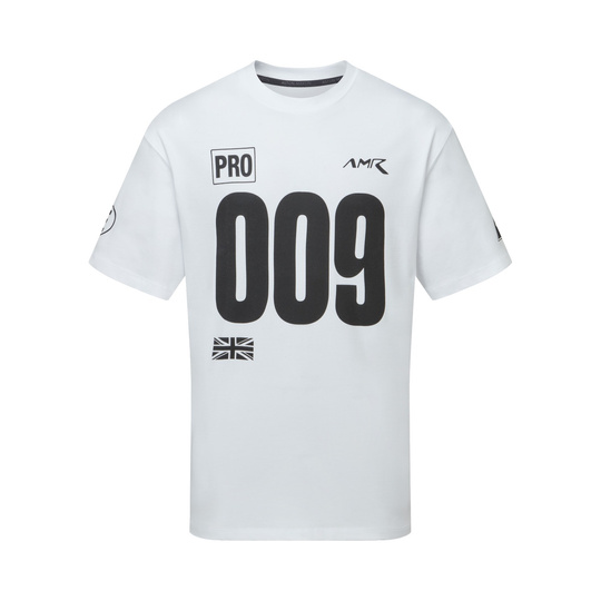 Koszulka t-shirt Limited Edition 009 Graphic Aston Martin Racing 2026 biało-czarna