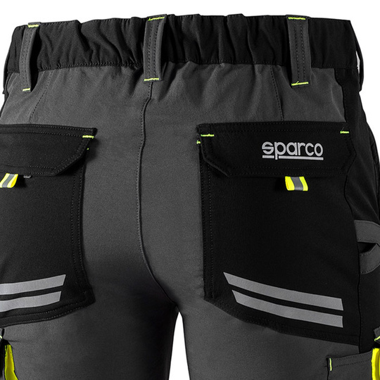 Spodnie Tech Sparco szare/żółte